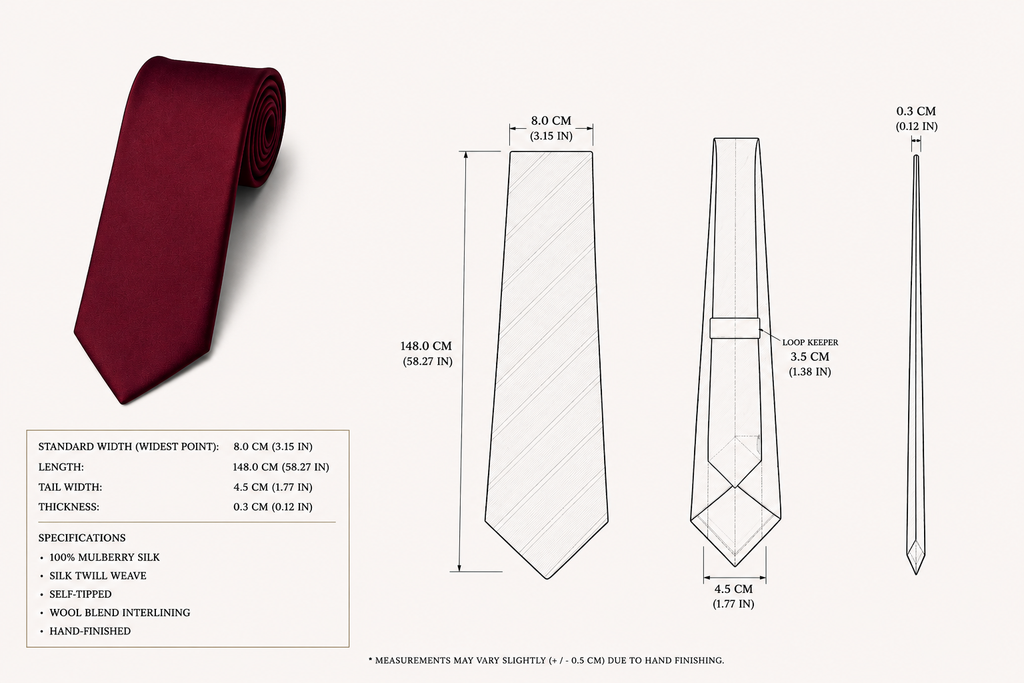 Regent Floral Silk Tie – Royal Burgundy