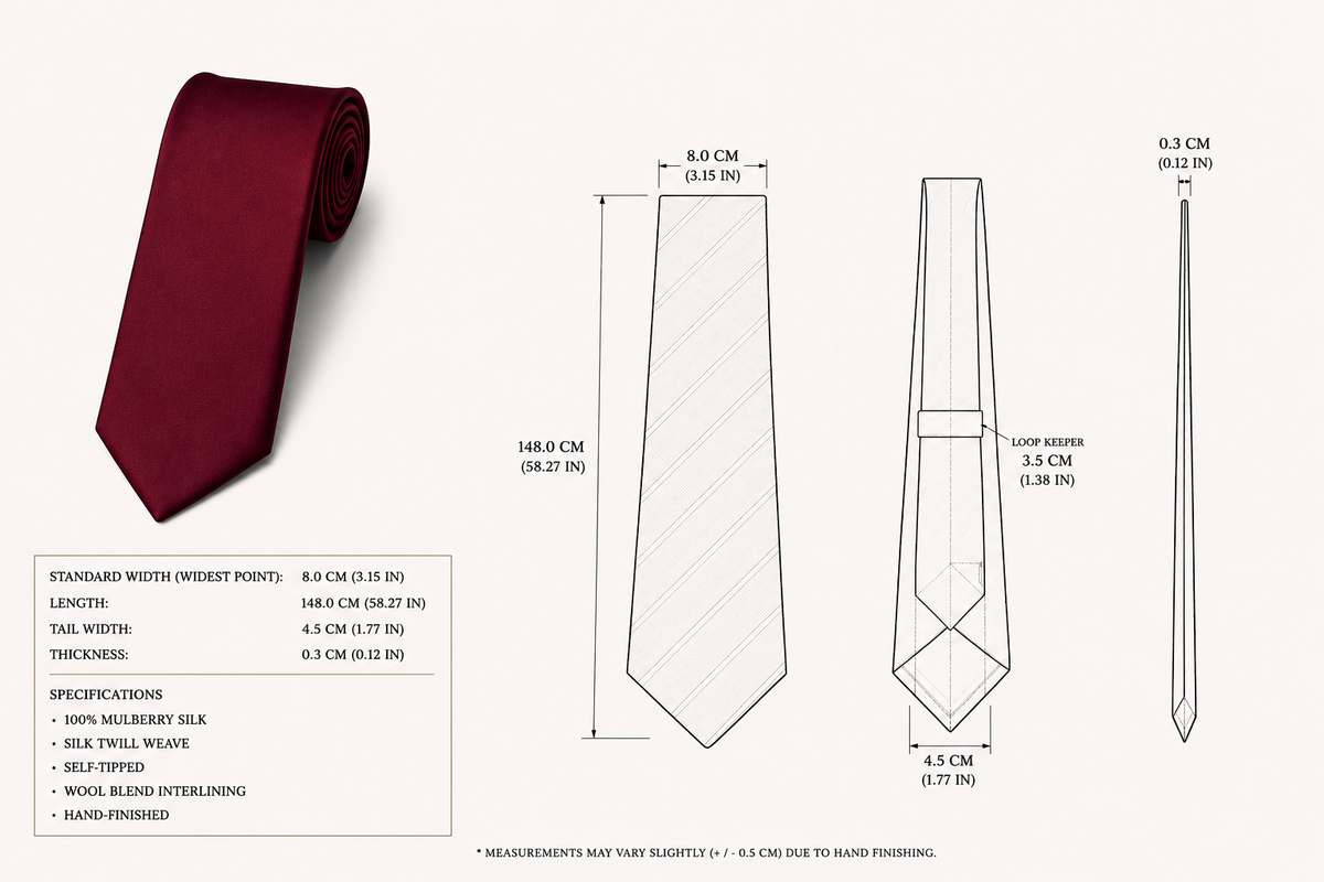 Regent Floral Silk Tie – Royal Burgundy