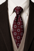Regent Floral Silk Tie – Royal Burgundy