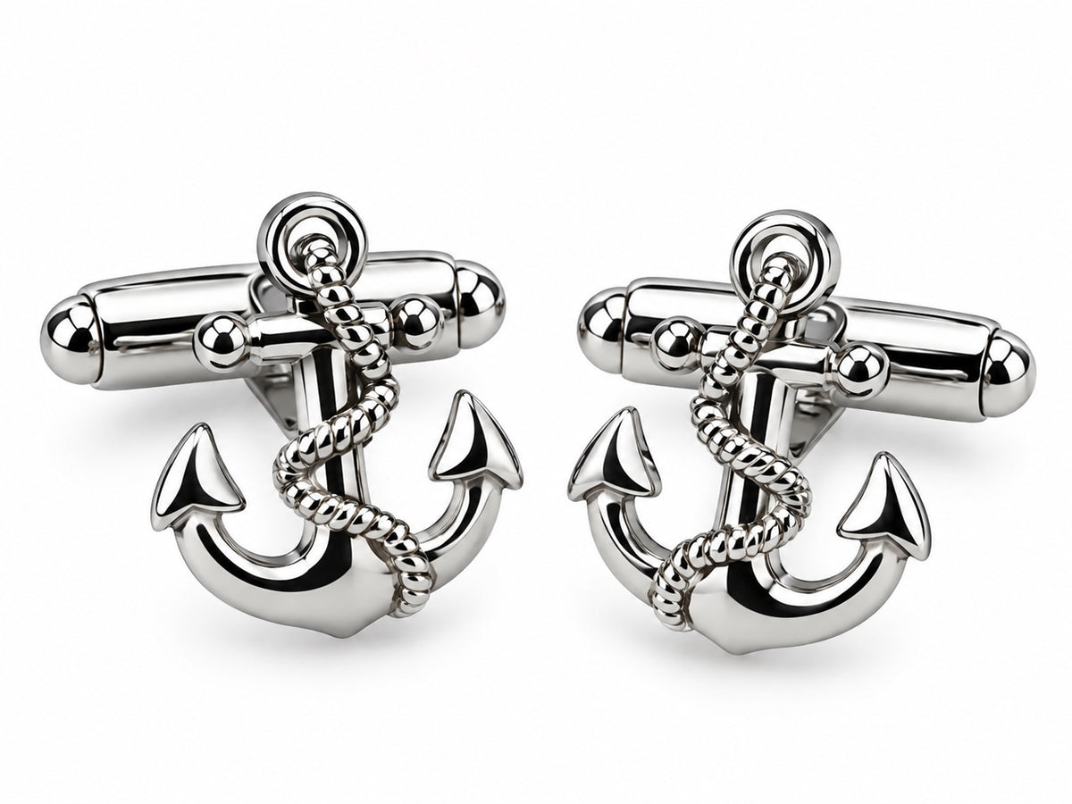 House of Monarch anchor and rope cufflinks