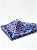Monarch Paisley Pocket Square – Imperial Blue