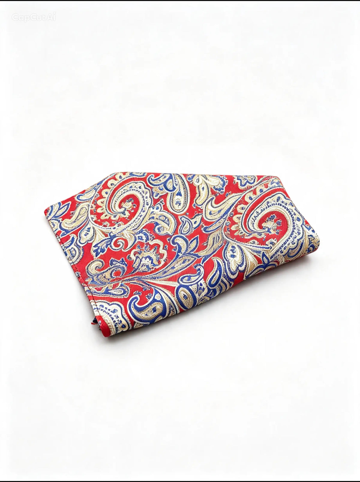 Monarch Paisley Pocket Square – Royal Red