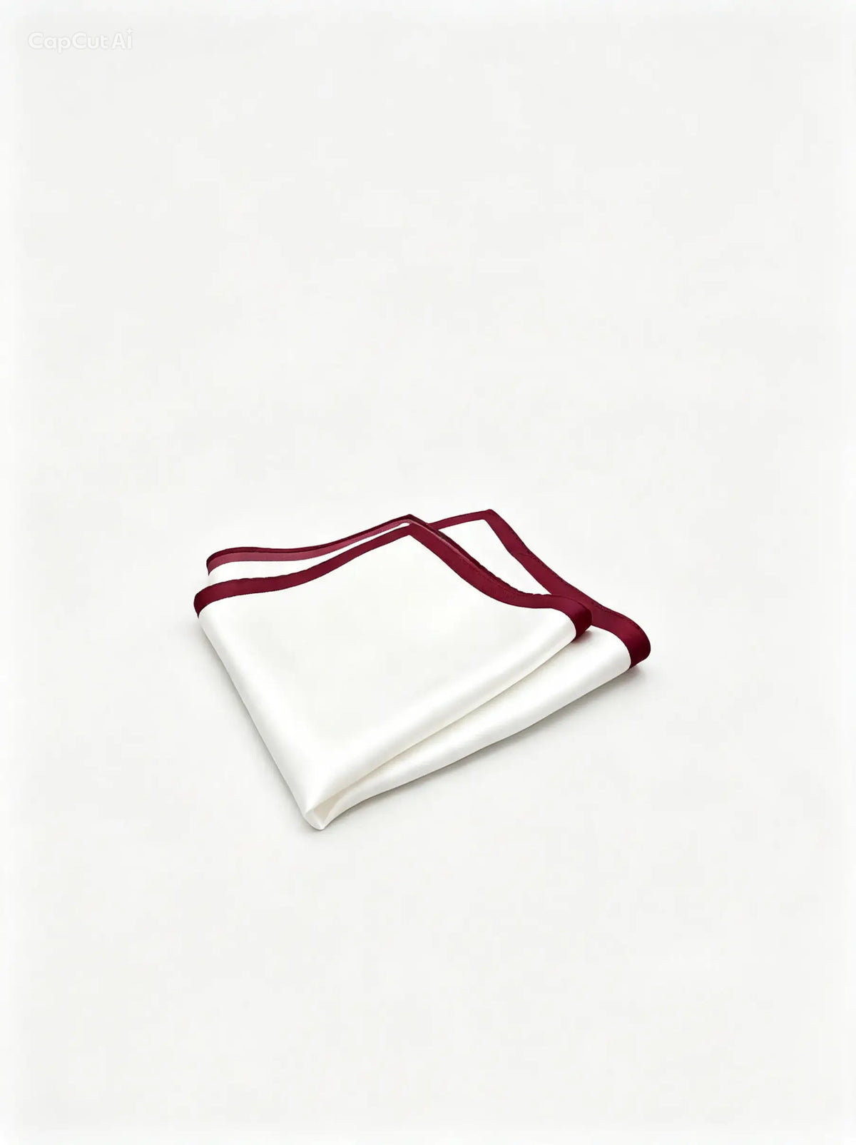 Monarch Border Pocket Square – Ivory Burgundy