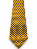 House of Monarch Geometric Gold Tie