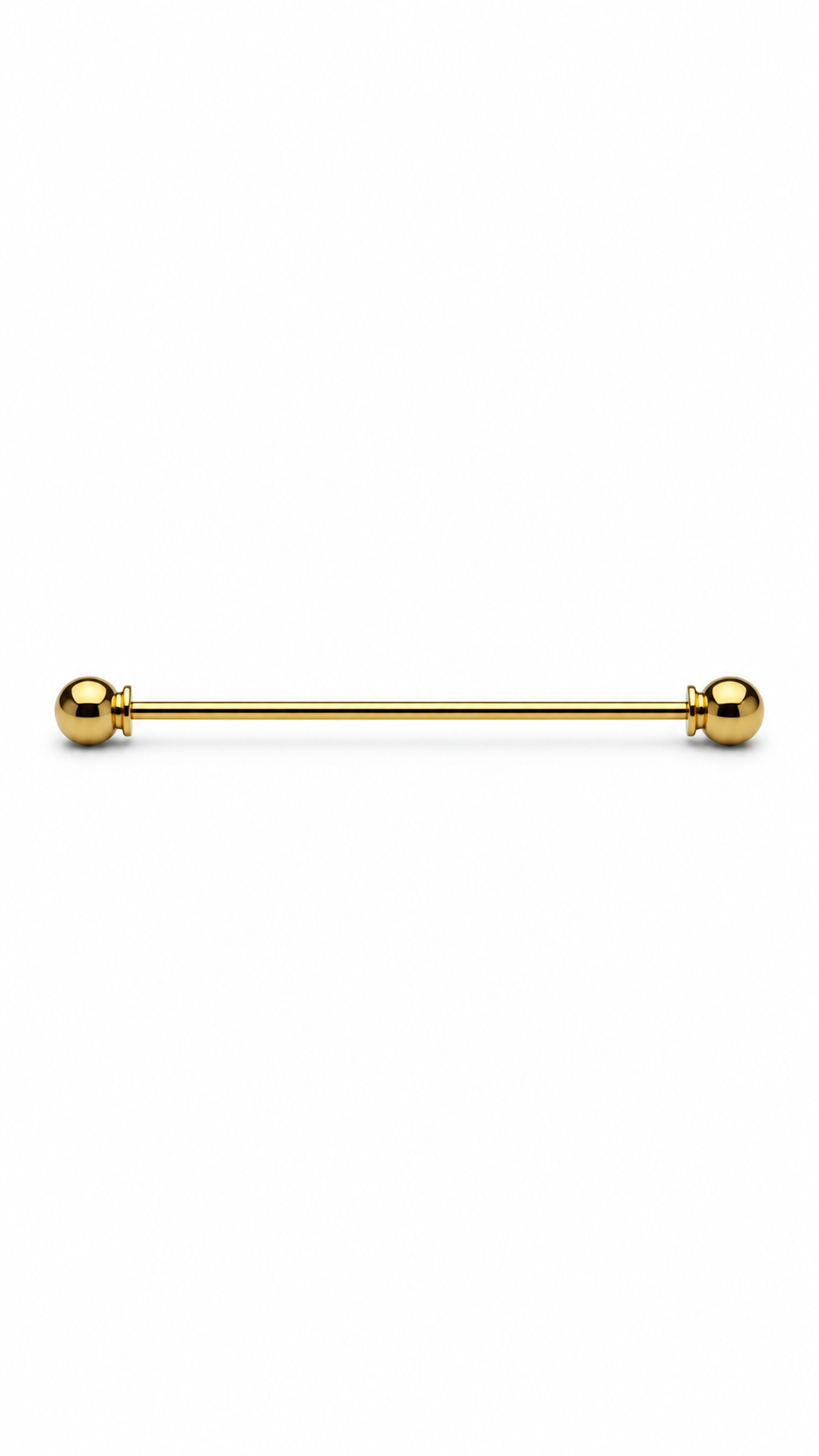 House of Monarch gold-tone collar bar with round ball ends