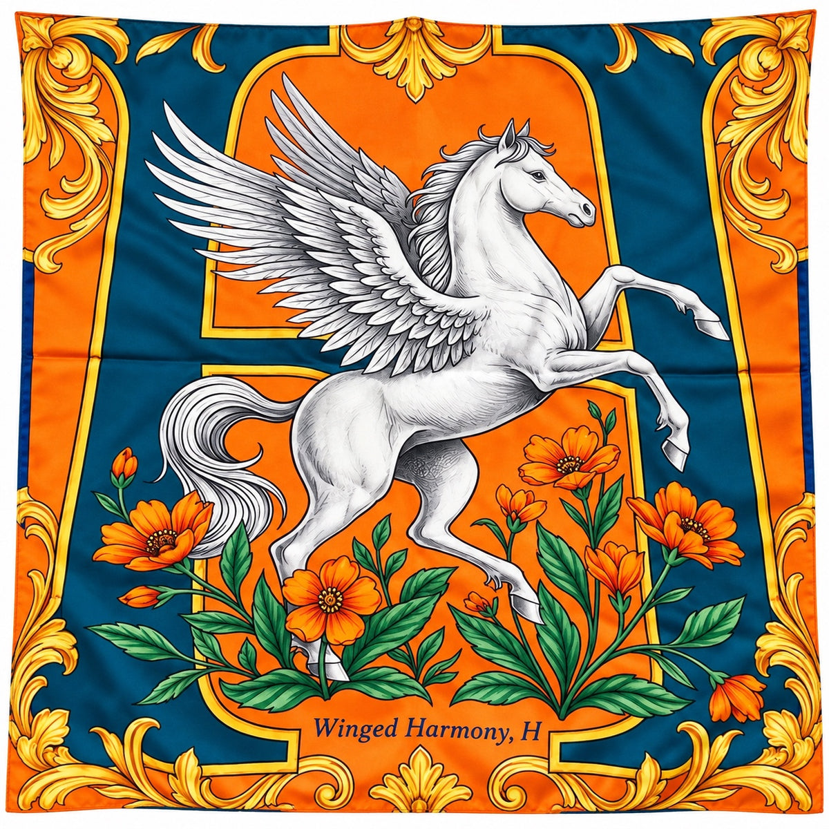 House of Monarch Winged Harmony scarf