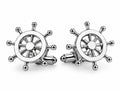 House of Monarch ship wheel cufflinks
